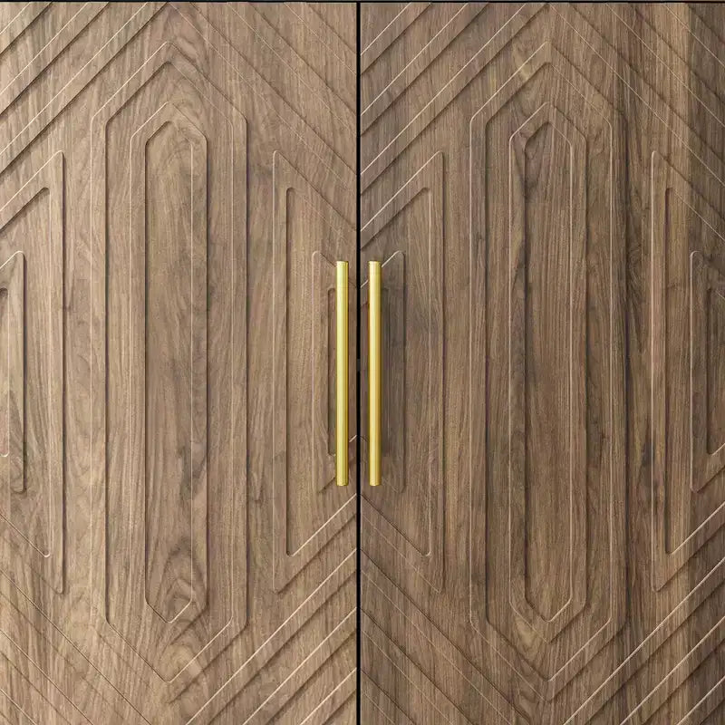 Credenza a 4 ante Noce con spazio contenitivo per sala da pranzo o soggiorno