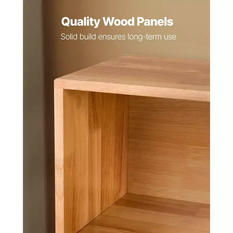 Scaffale Montessori, Organizzatore portagiochi larghezza 90 cm, Mobile contenitore espositivo per bambini a 2 livelli, Arredamento per asili nido, Scaffale per bambini per cameretta, Marrone