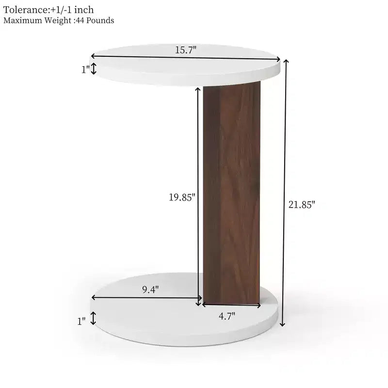Tavolino a C in legno multistrato