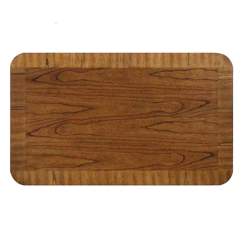 Tavolino da caffè rettangolare in legno massello da 105 cm con ripiano aperto, per soggiorno, facile da montare, noce