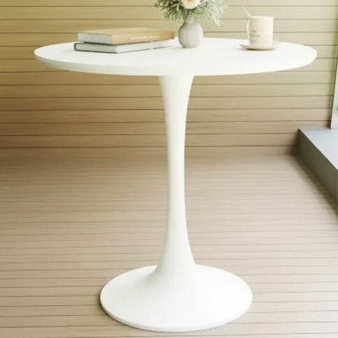 Okak 31.5IN Modern Kitchen Table for 2-4, Round Dining Table with Stable Pedestal Base, Small Table for Living Room, Dining Room