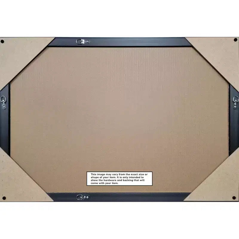Specchio da parete per bagno Havana in bronzo nero senza cornice smussata