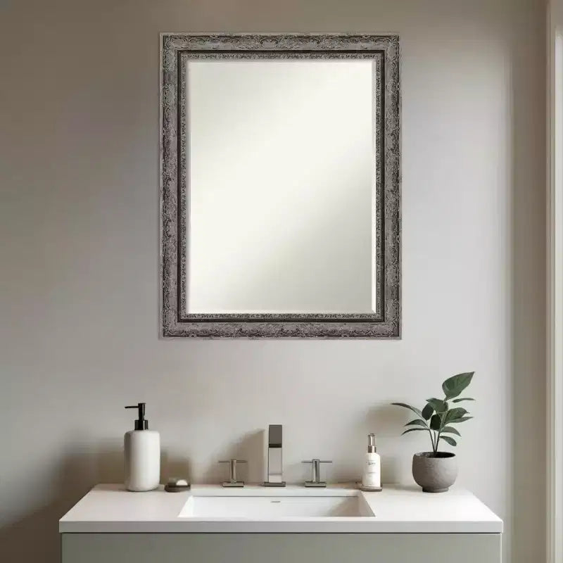 Specchio da parete per bagno con cornice smussata da mezzo pollice
