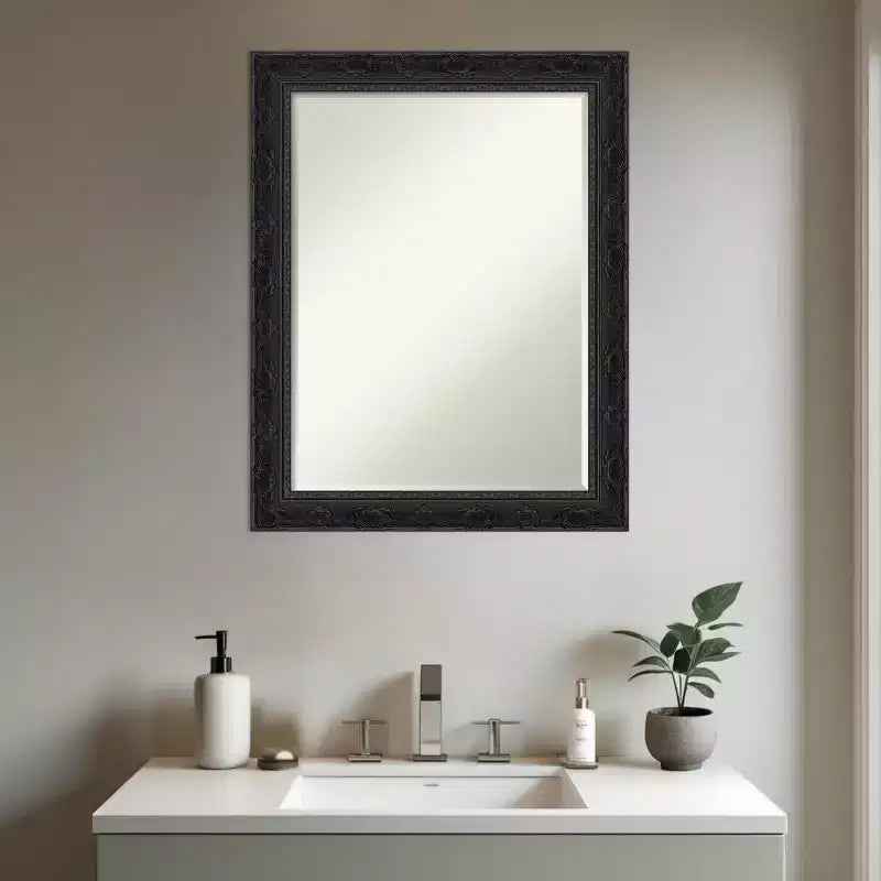 Specchio da parete per bagno con cornice smussata da mezzo pollice