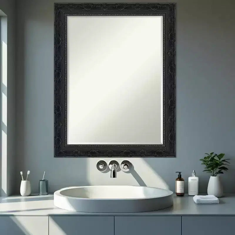 Specchio da parete per bagno con cornice smussata da mezzo pollice