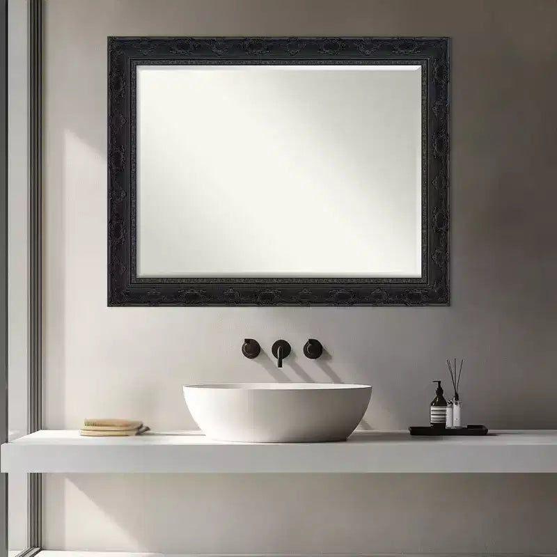 Specchio da parete per bagno con cornice smussata da mezzo pollice