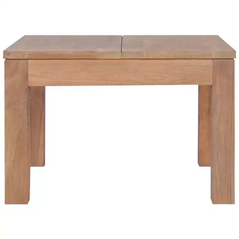 Tavolino da Caffè in Teak Naturale Legno Massello di Teak 60x60 cm Resistente