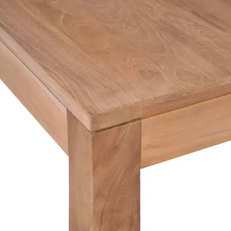 Tavolino da Caffè in Teak Naturale Legno Massello di Teak 60x60 cm Resistente