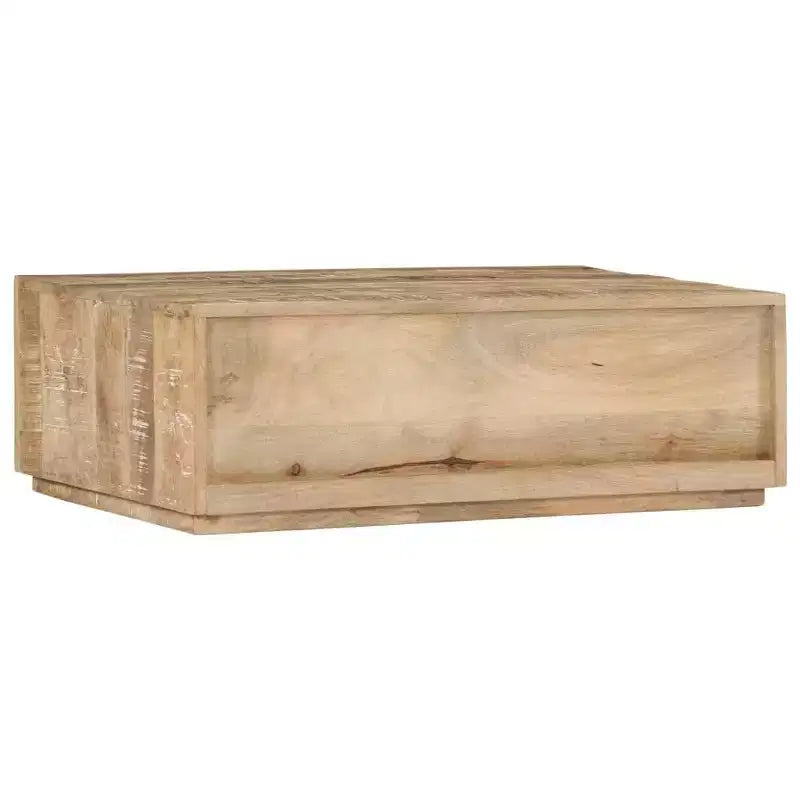 Tavolino da salotto con 4 cassetti - Mobile fatto a mano in legno massello di mango - Elegante design rustico per soggiorno - Tavolino da divano marrone