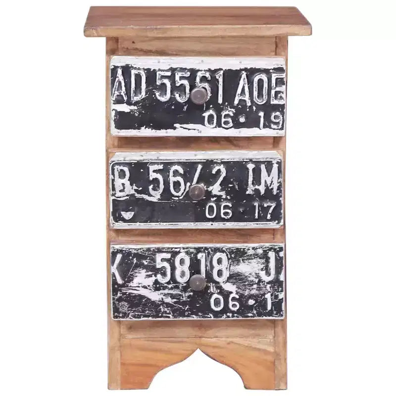 Comodino 30x30x51 cm in Legno Massello di Mogano