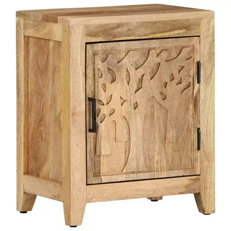 Comodino 40x30x50 cm in legno massello di mango