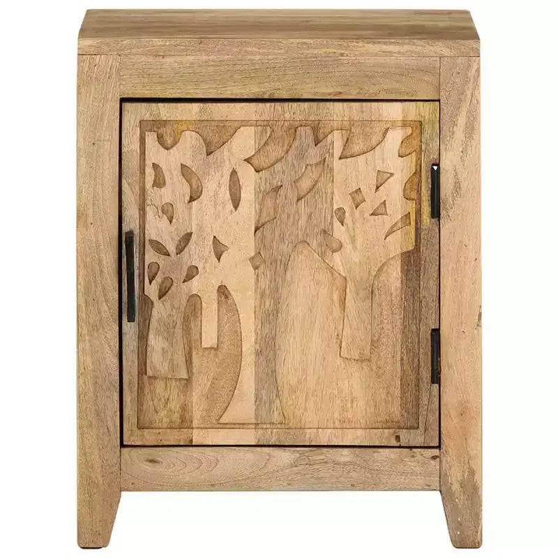 Comodino 40x30x50 cm in legno massello di mango