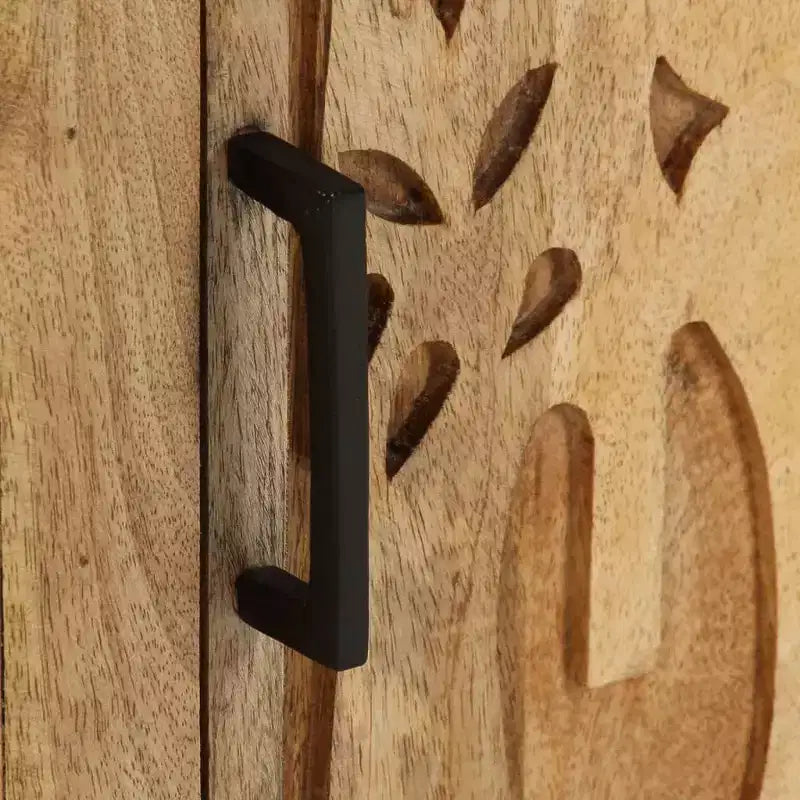 Comodino 40x30x50 cm in legno massello di mango