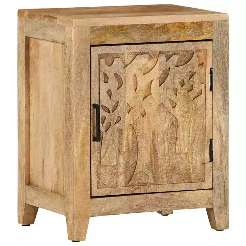 Comodino 40x30x50 cm in legno massello di mango