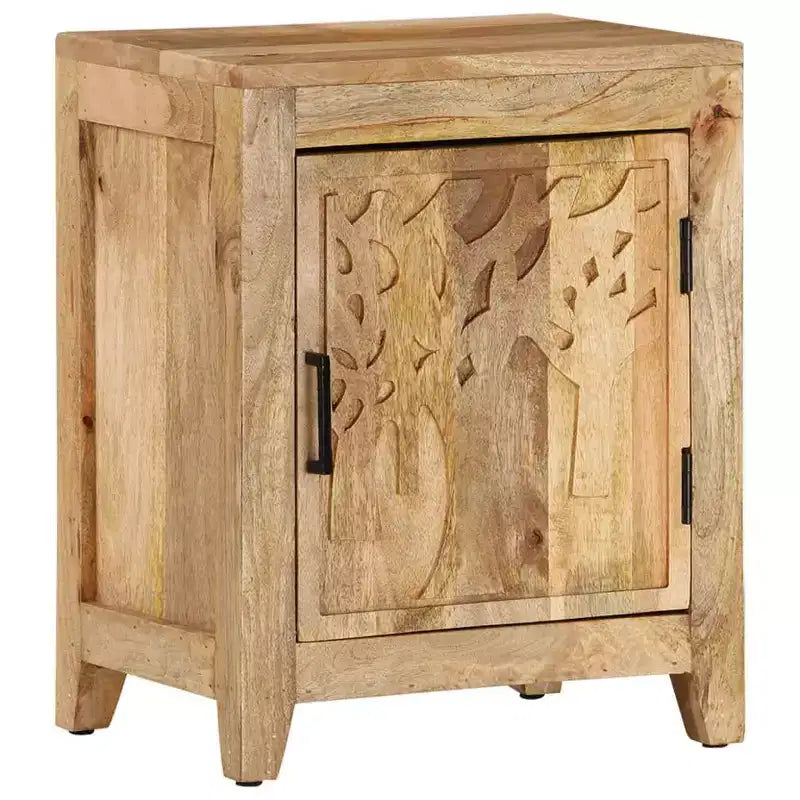Comodino 40x30x50 cm in legno massello di mango
