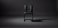 HomeRoots Tufted Black Upholstered Leather Dining Side Chair