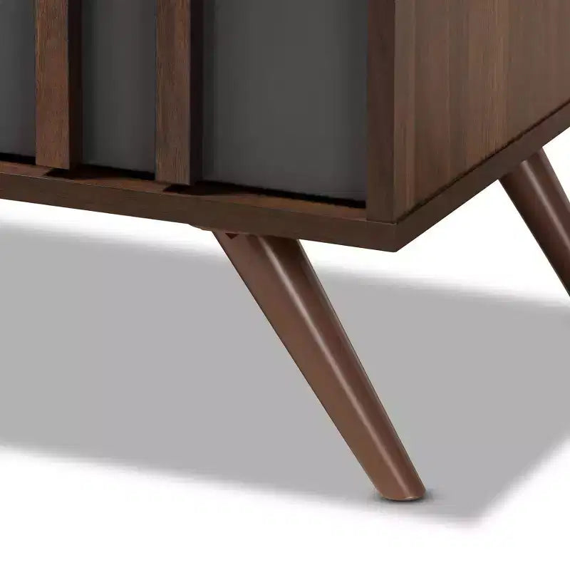 Comò a 6 cassetti in legno grigio/noce